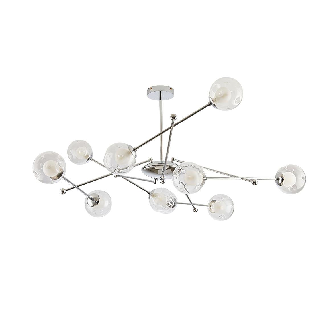 Lustra Chandelier en Verre et Chrome - Neutralighting