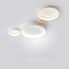 Fylo Plafonnier Rond Moderne. Métal/Bois. Blanc/Gris/Vert. Salon - Neutralighting