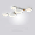 Fylo Plafonnier Rond Moderne. Métal/Bois. Blanc/Gris/Vert. Salon - Neutralighting