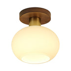 Ellorus Plafonnier Verre Blanc Coquillage Art Nordique - Neutralighting