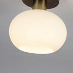 Ellorus Plafonnier Verre Blanc Coquillage Art Nordique - Neutralighting