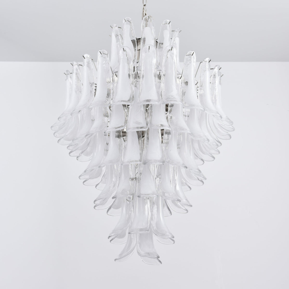 Aurora Lustre Blanc Nuage Verre Pétales - Neutralighting