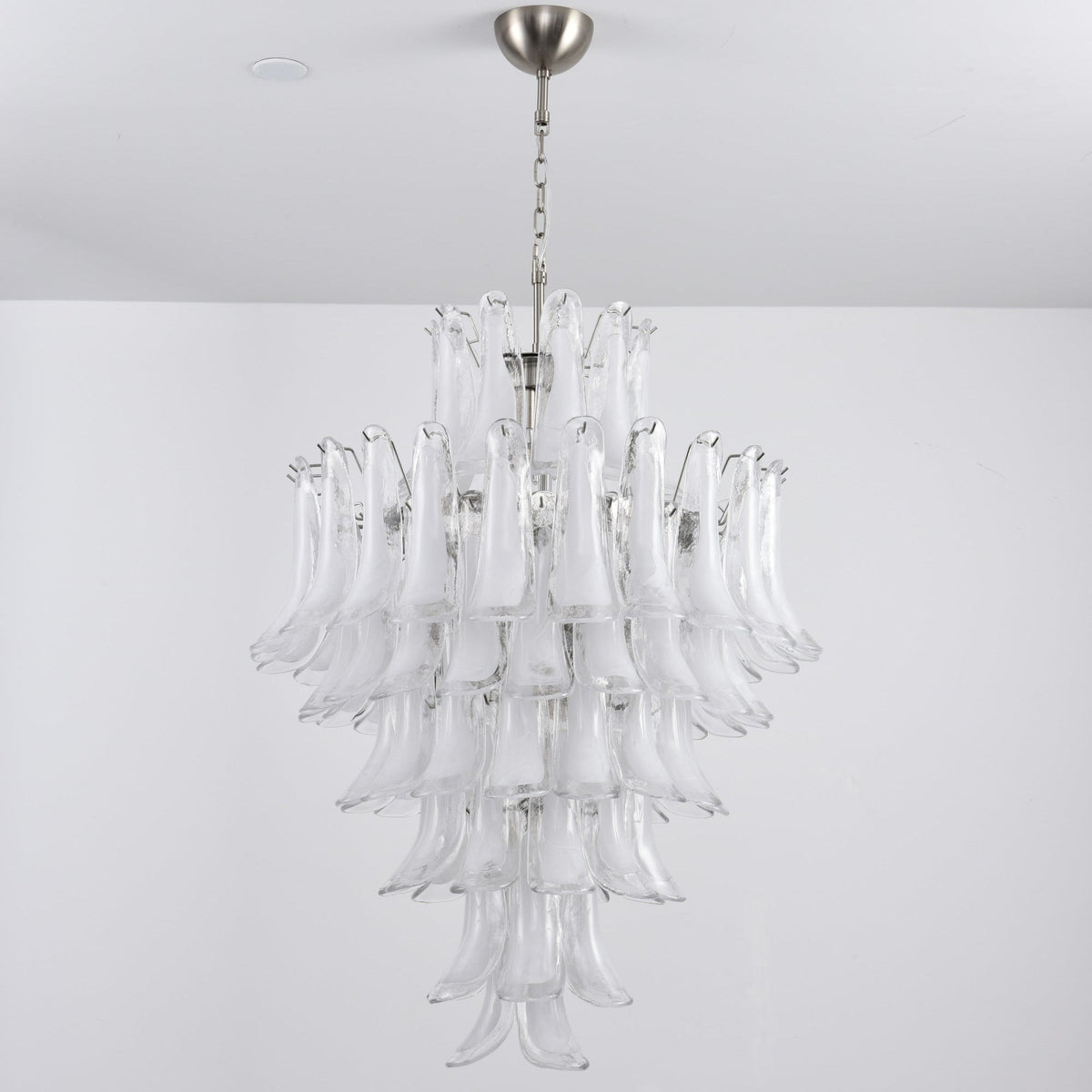 Aurora Lustre Blanc Nuage Verre Pétales - Neutralighting