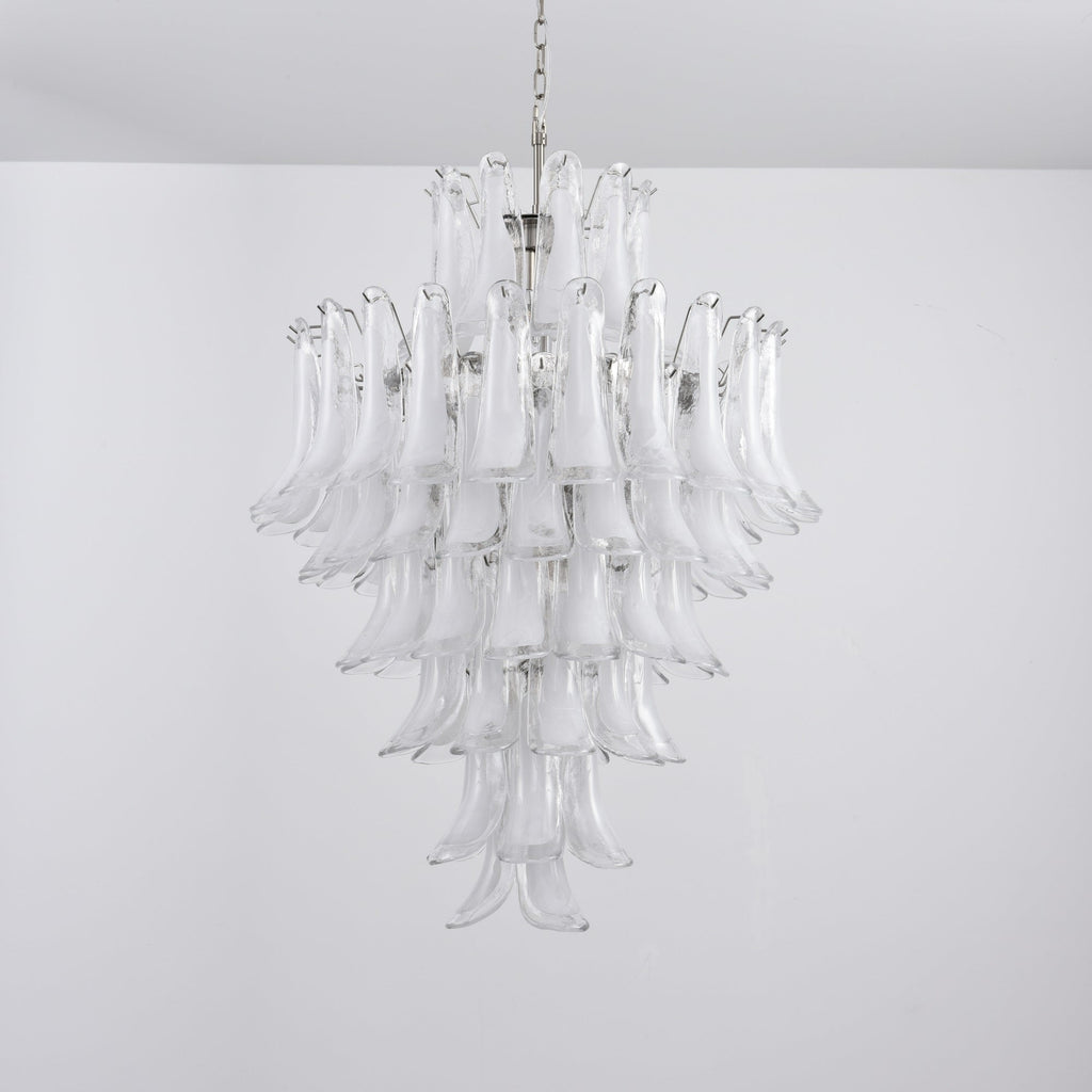 Aurora Lustre Blanc Nuage Verre Pétales - Neutralighting