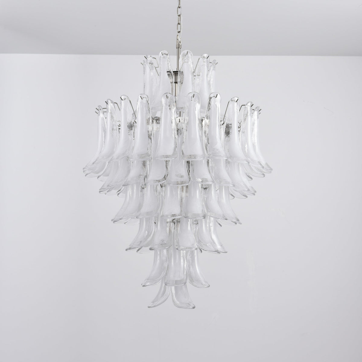 Aurora Lustre Blanc Nuage Verre Pétales - Neutralighting