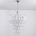 Aurora Lustre Blanc Nuage Verre Pétales - Neutralighting