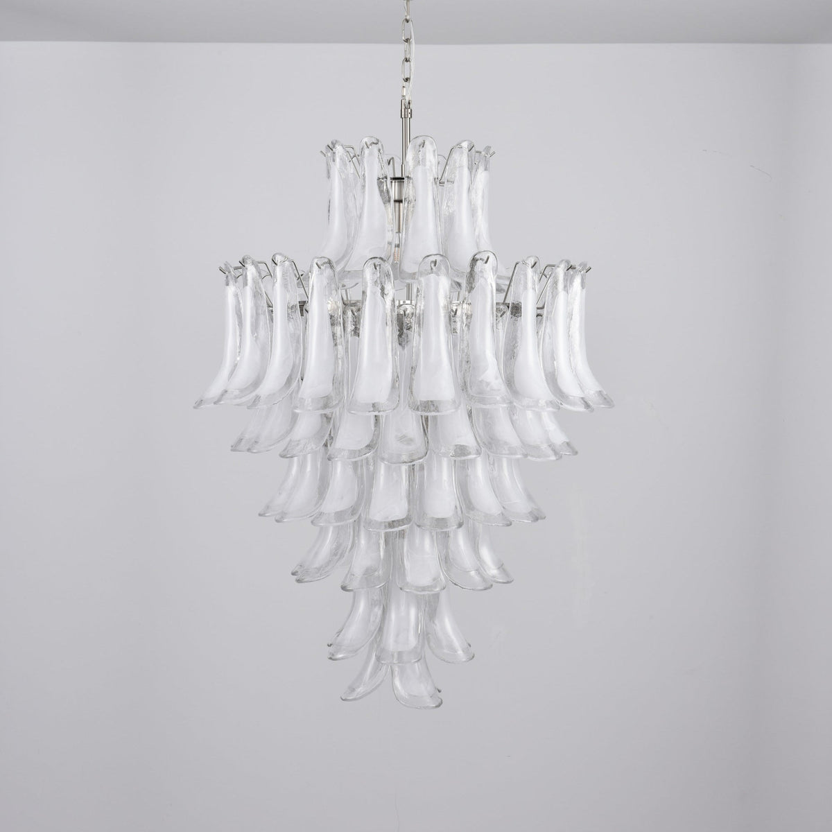 Aurora Lustre Blanc Nuage Verre Pétales - Neutralighting