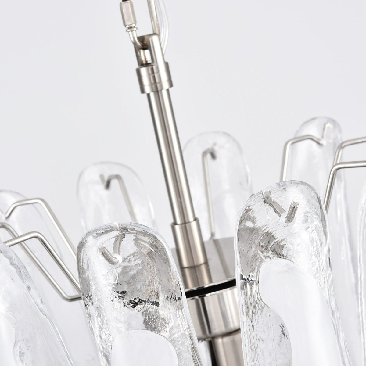 Aurora Lustre Blanc Nuage Verre Pétales - Neutralighting