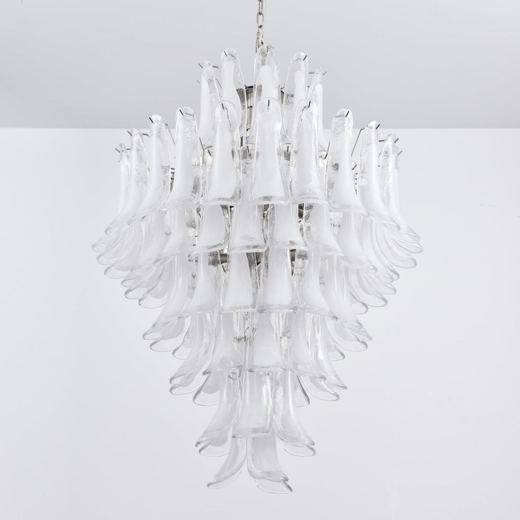 Aurora Lustre Blanc Nuage Verre Pétales - Neutralighting