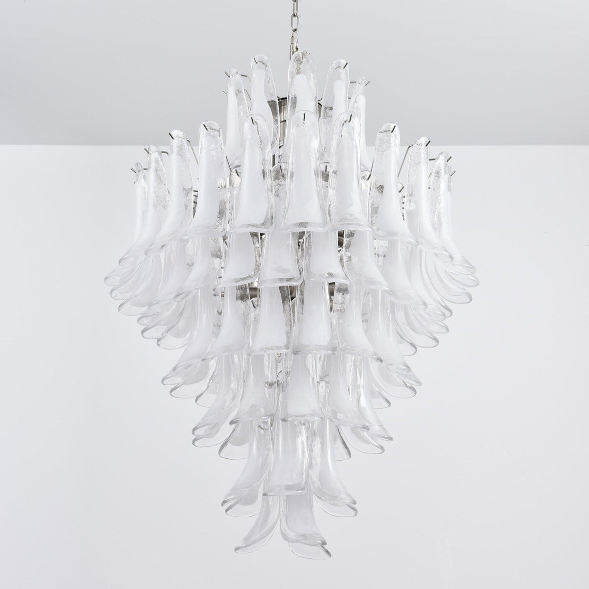 Aurora Lustre Blanc Nuage Verre Pétales - Neutralighting