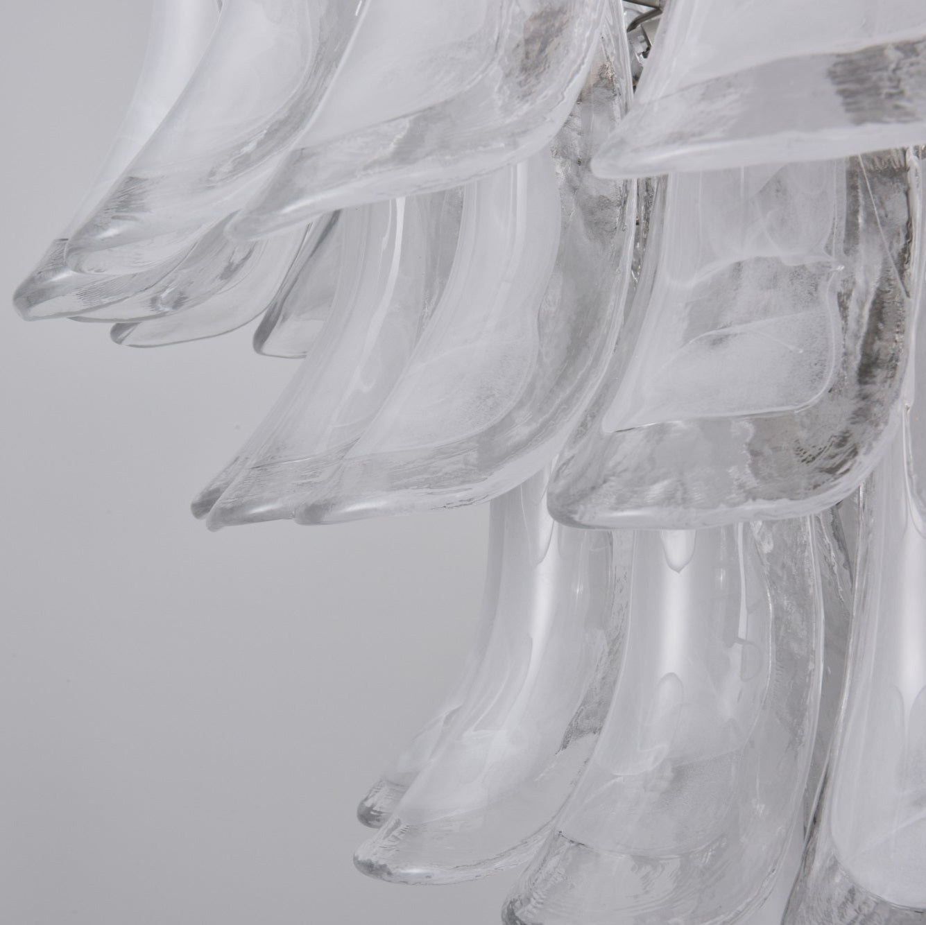 Aurora Lustre Blanc Nuage Verre Pétales - Neutralighting