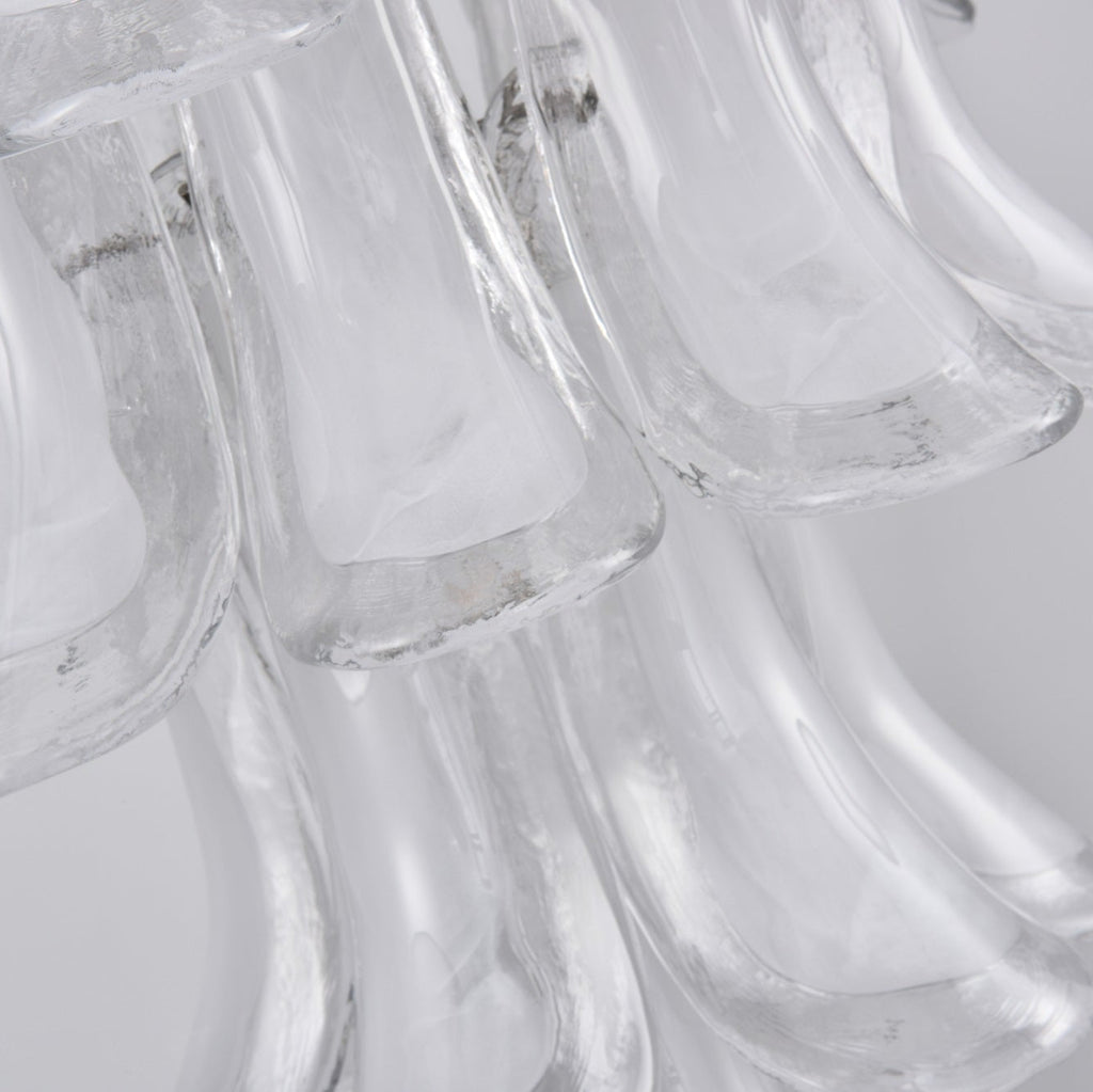 Aurora Lustre Blanc Nuage Verre Pétales - Neutralighting