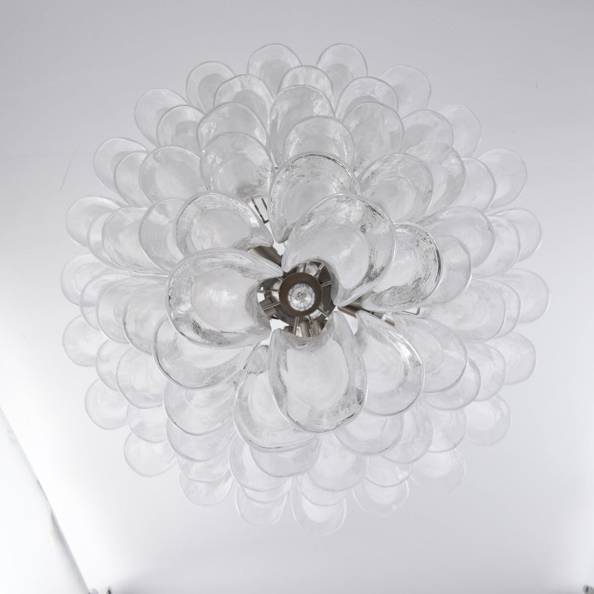 Aurora Lustre Blanc Nuage Verre Pétales - Neutralighting