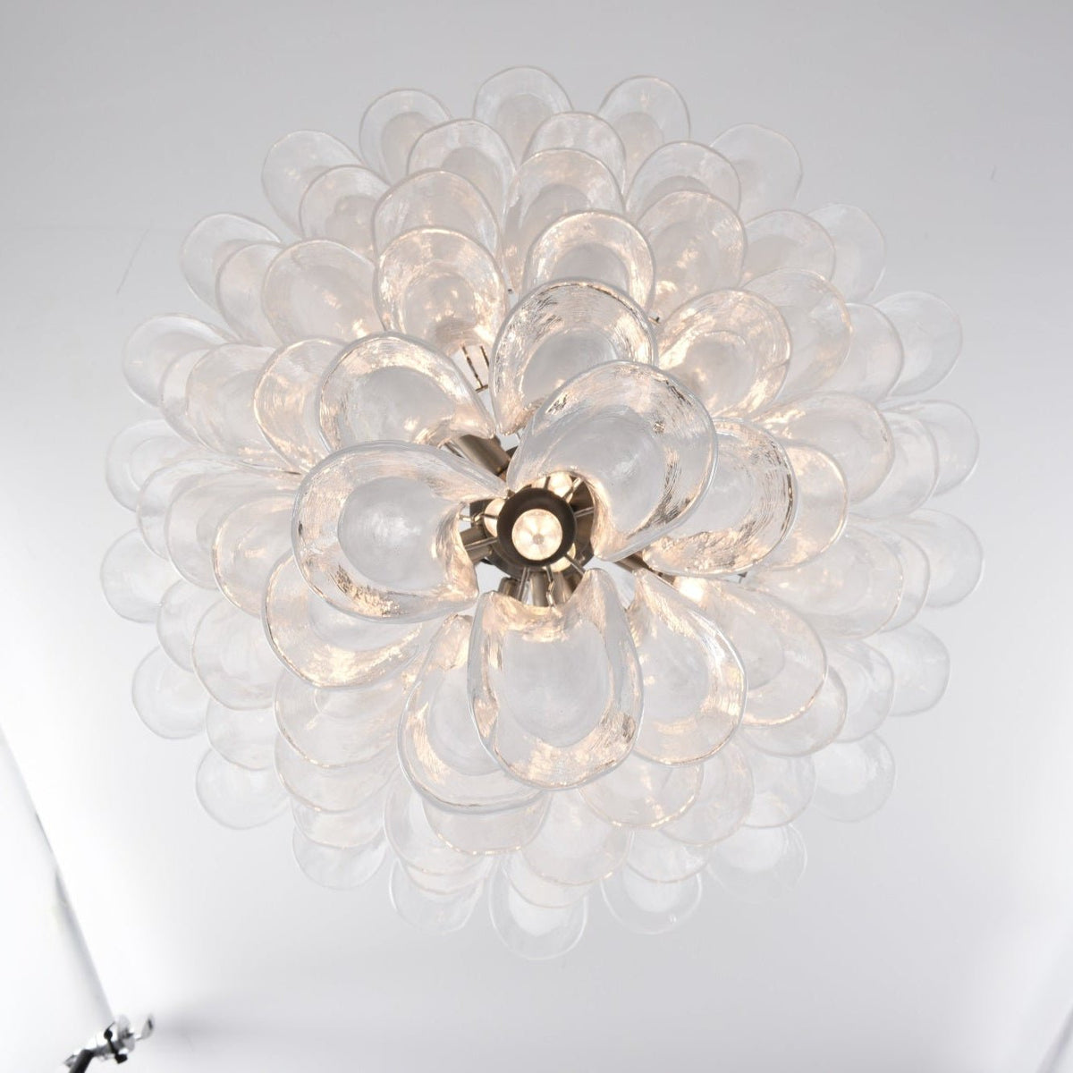 Aurora Lustre Blanc Nuage Verre Pétales - Neutralighting
