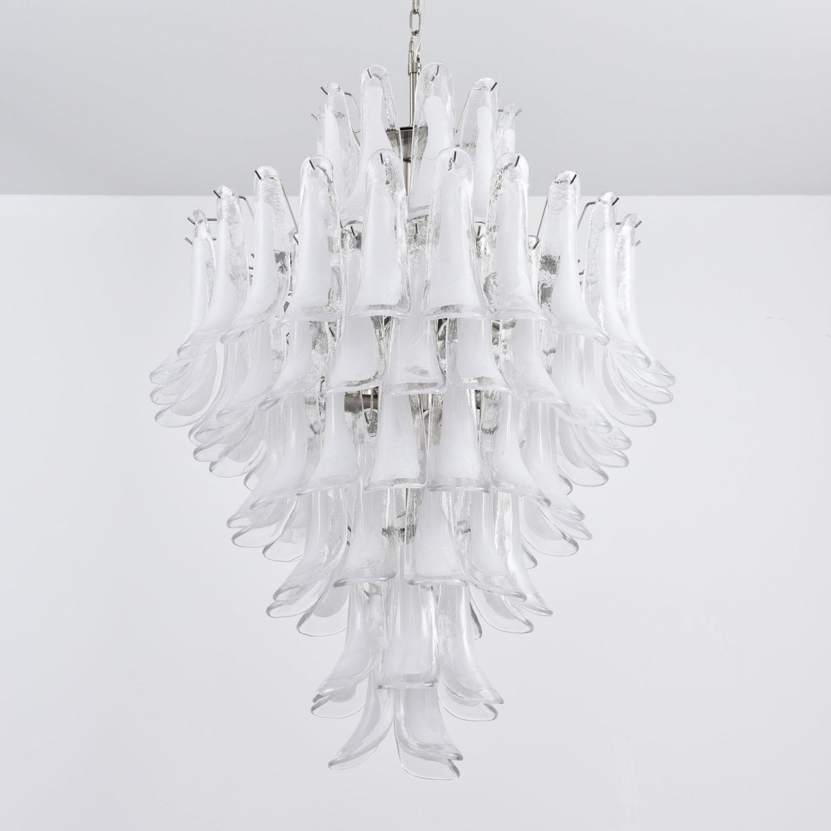 Aurora Lustre Blanc Nuage Verre Pétales - Neutralighting