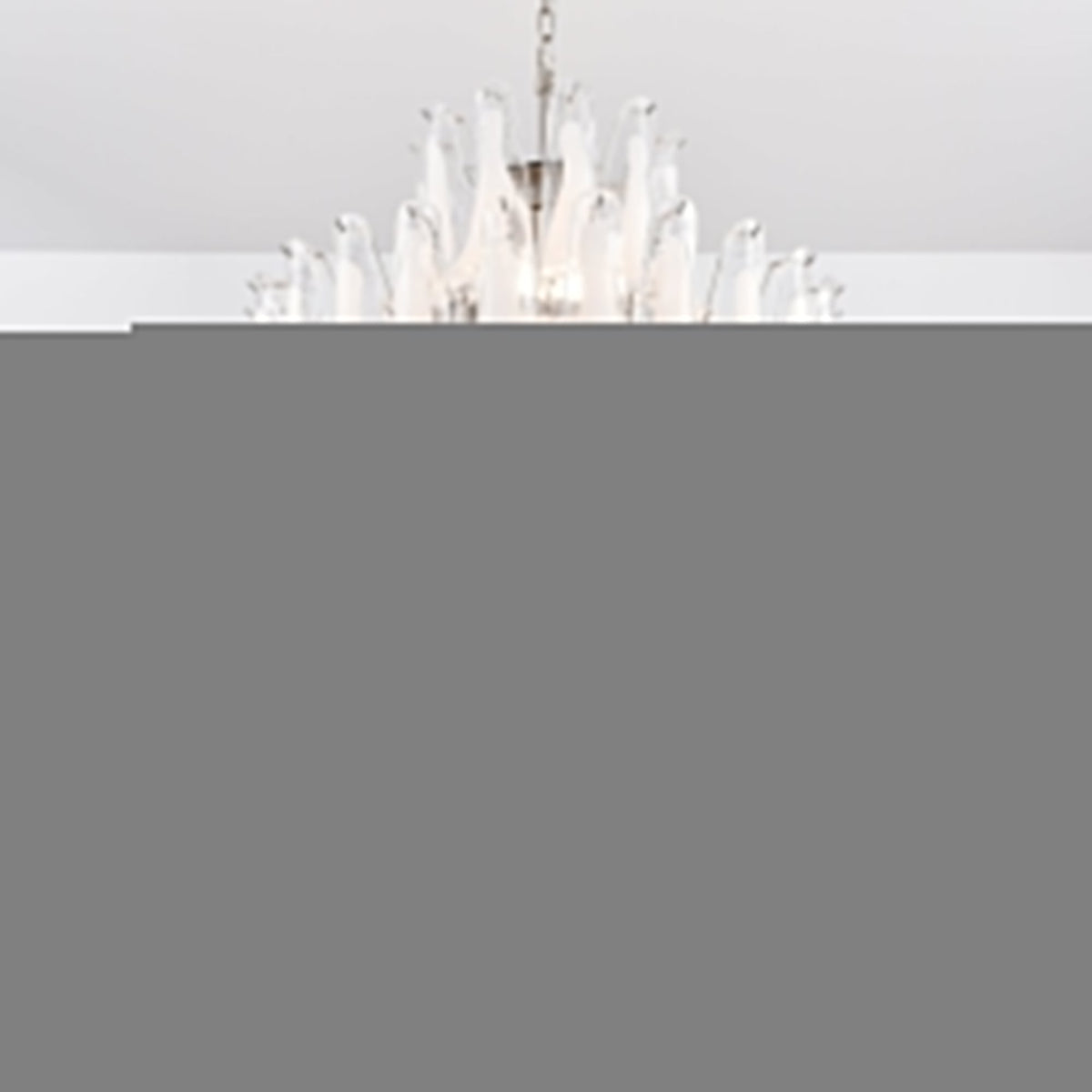 Aurora Lustre Blanc Nuage Verre Pétales - Neutralighting