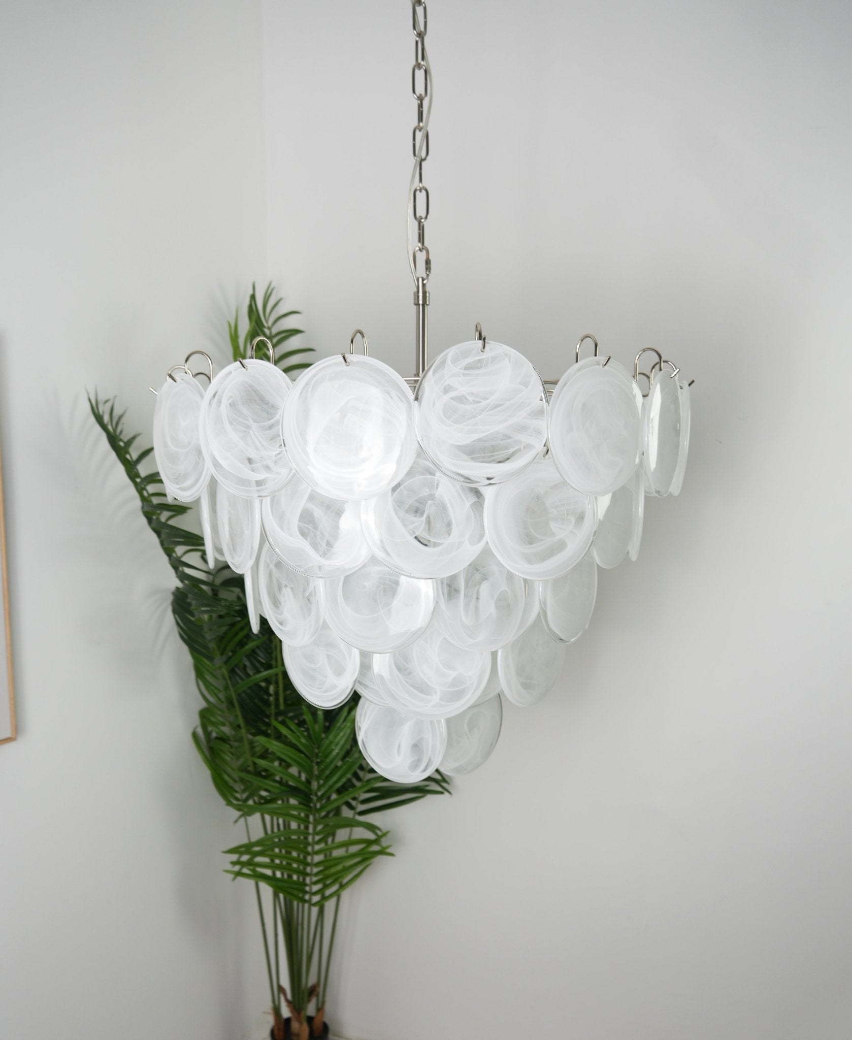Aurora Lustre en Verre de Murano Blanc - Neutralighting