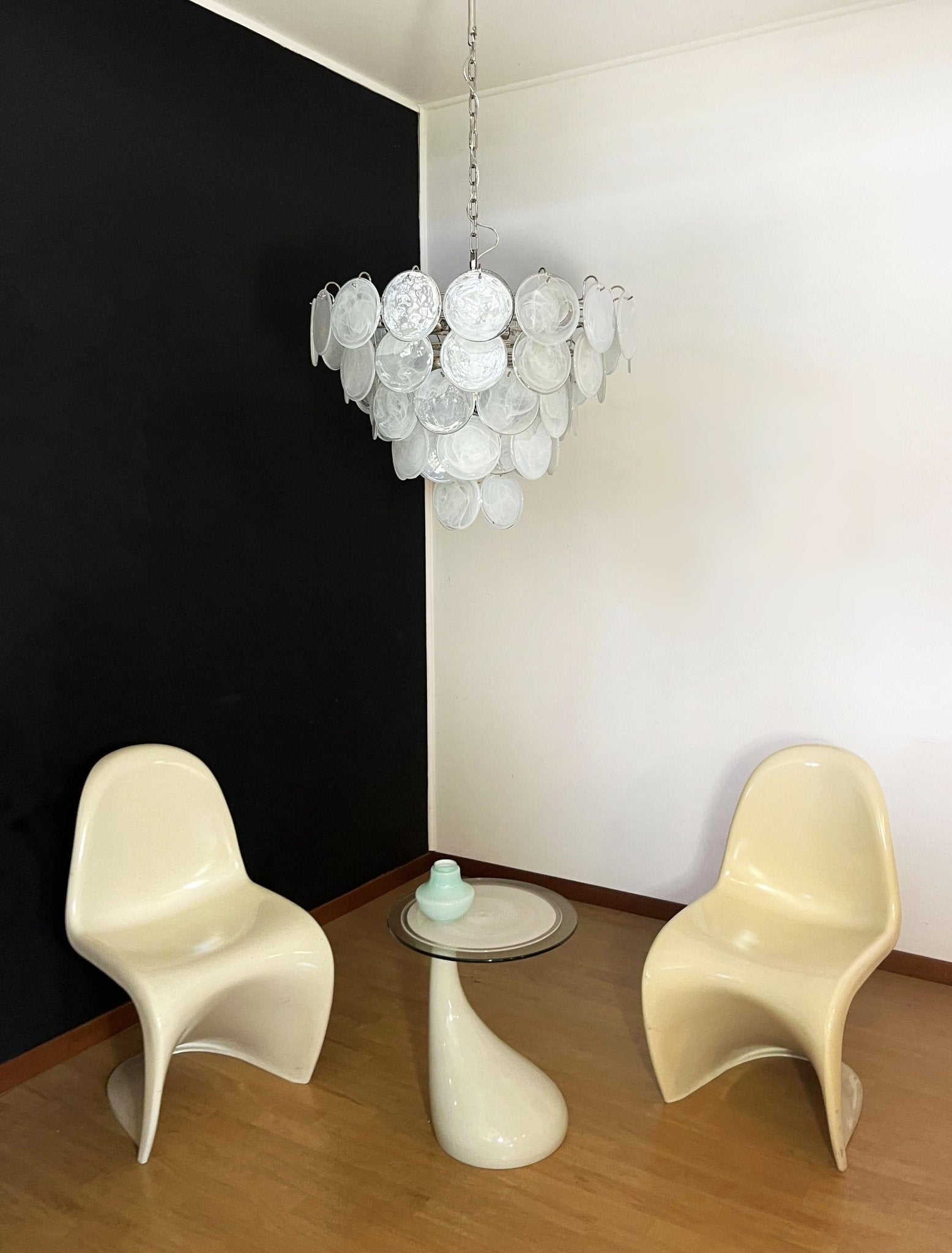 Aurora Lustre en Verre de Murano Blanc - Neutralighting