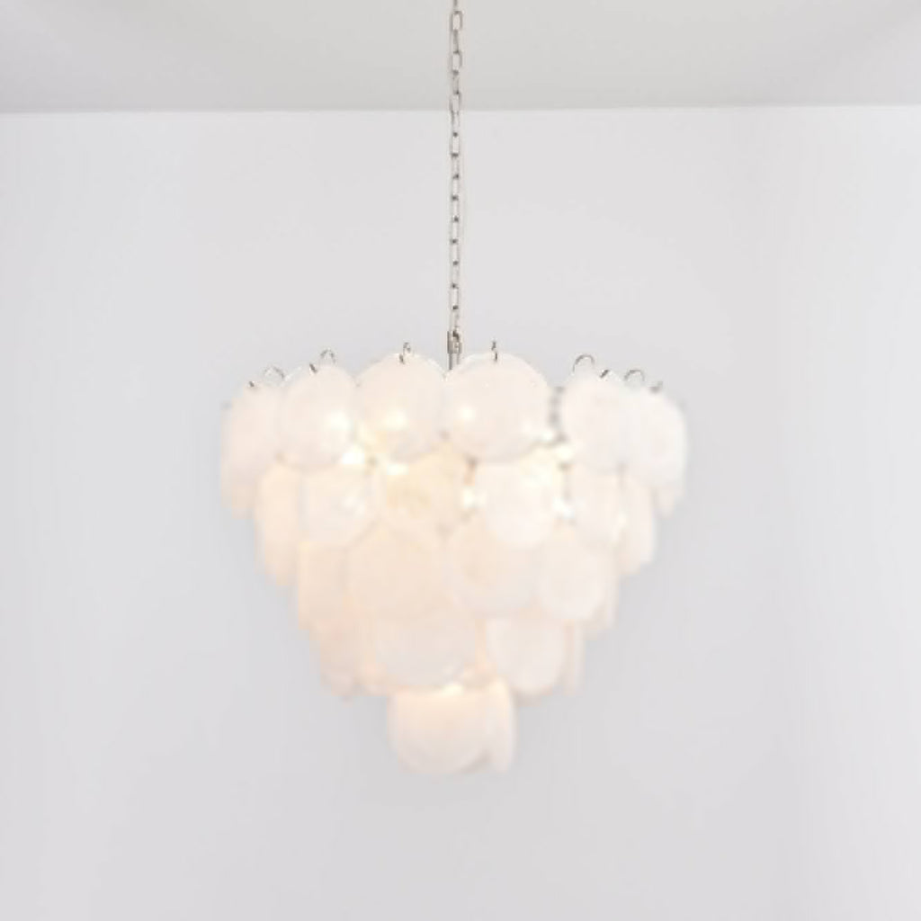 Aurora Lustre en Verre de Murano Blanc - Neutralighting