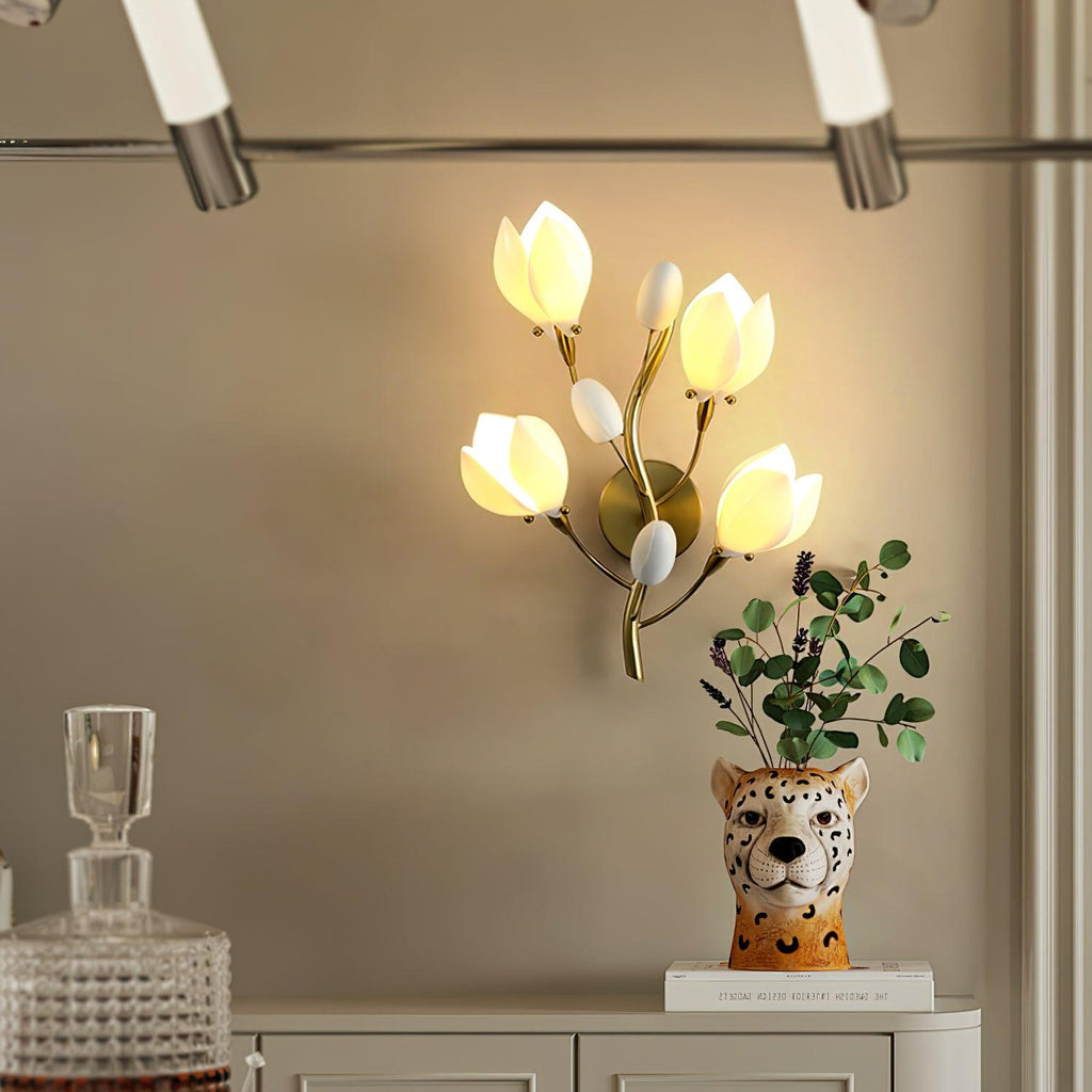 Zasila Applique Murale Céramique Magnolia Élégance - Neutralighting