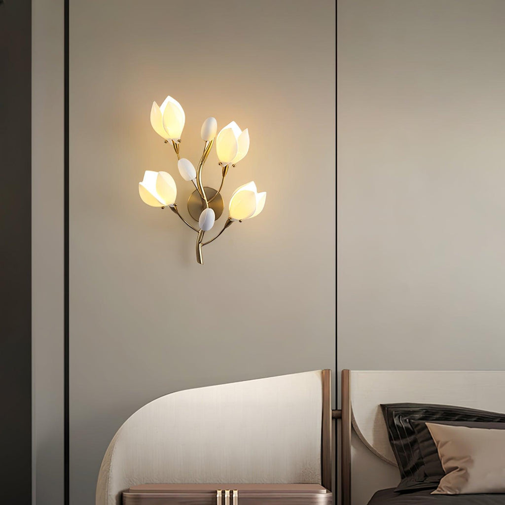 Zasila Applique Murale Céramique Magnolia Élégance - Neutralighting