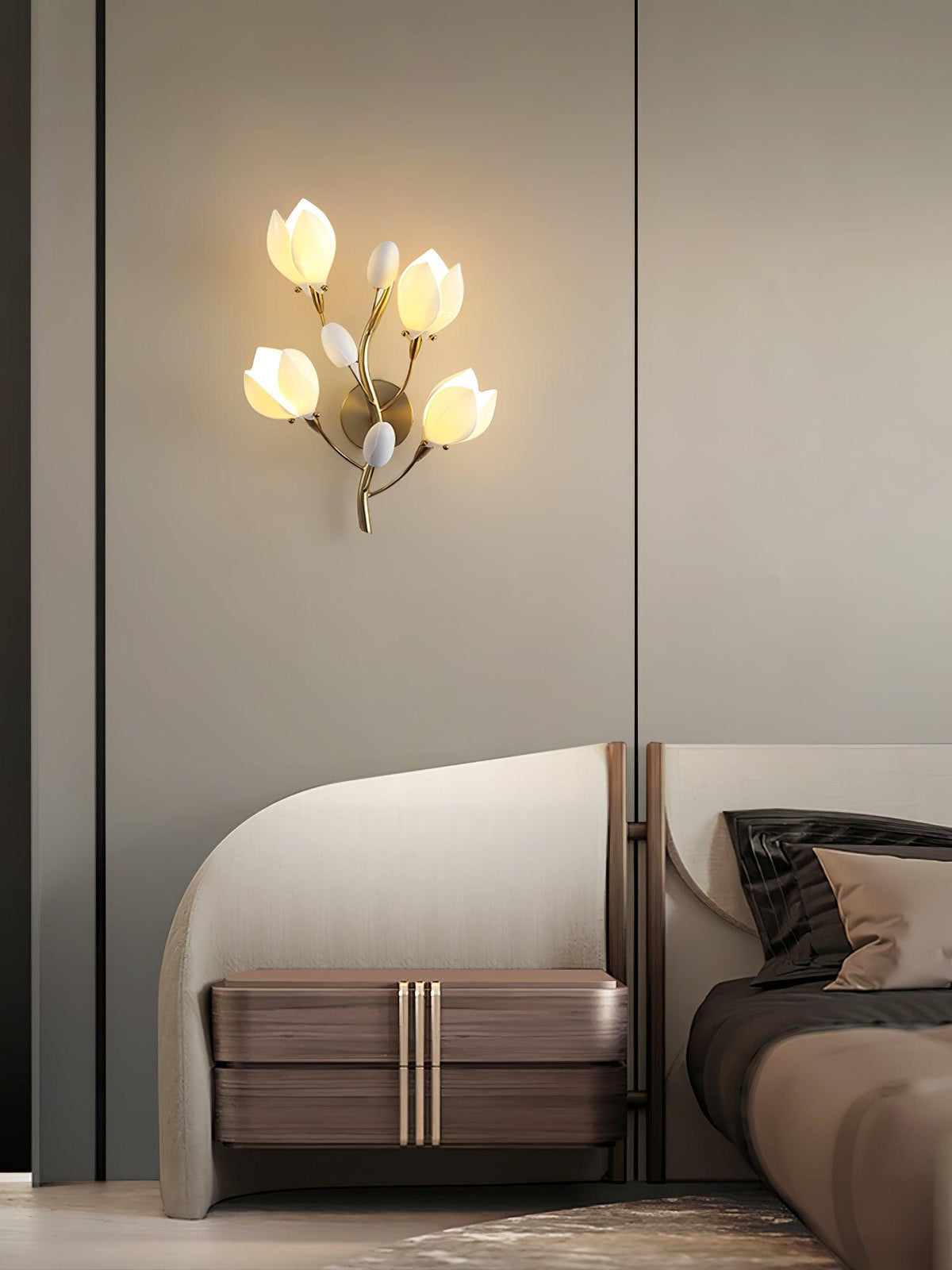 Zasila Applique Murale Céramique Magnolia Élégance - Neutralighting