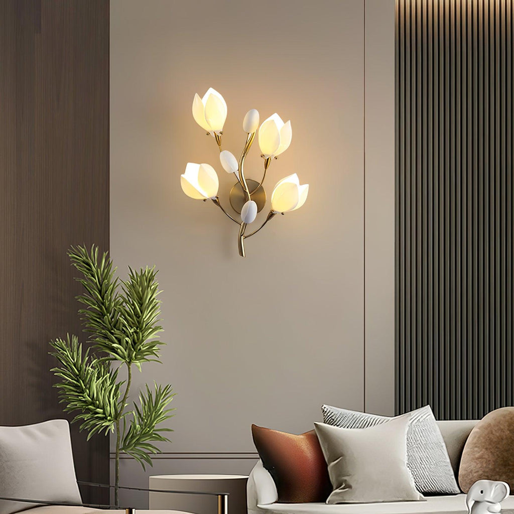 Zasila Applique Murale Céramique Magnolia Élégance - Neutralighting