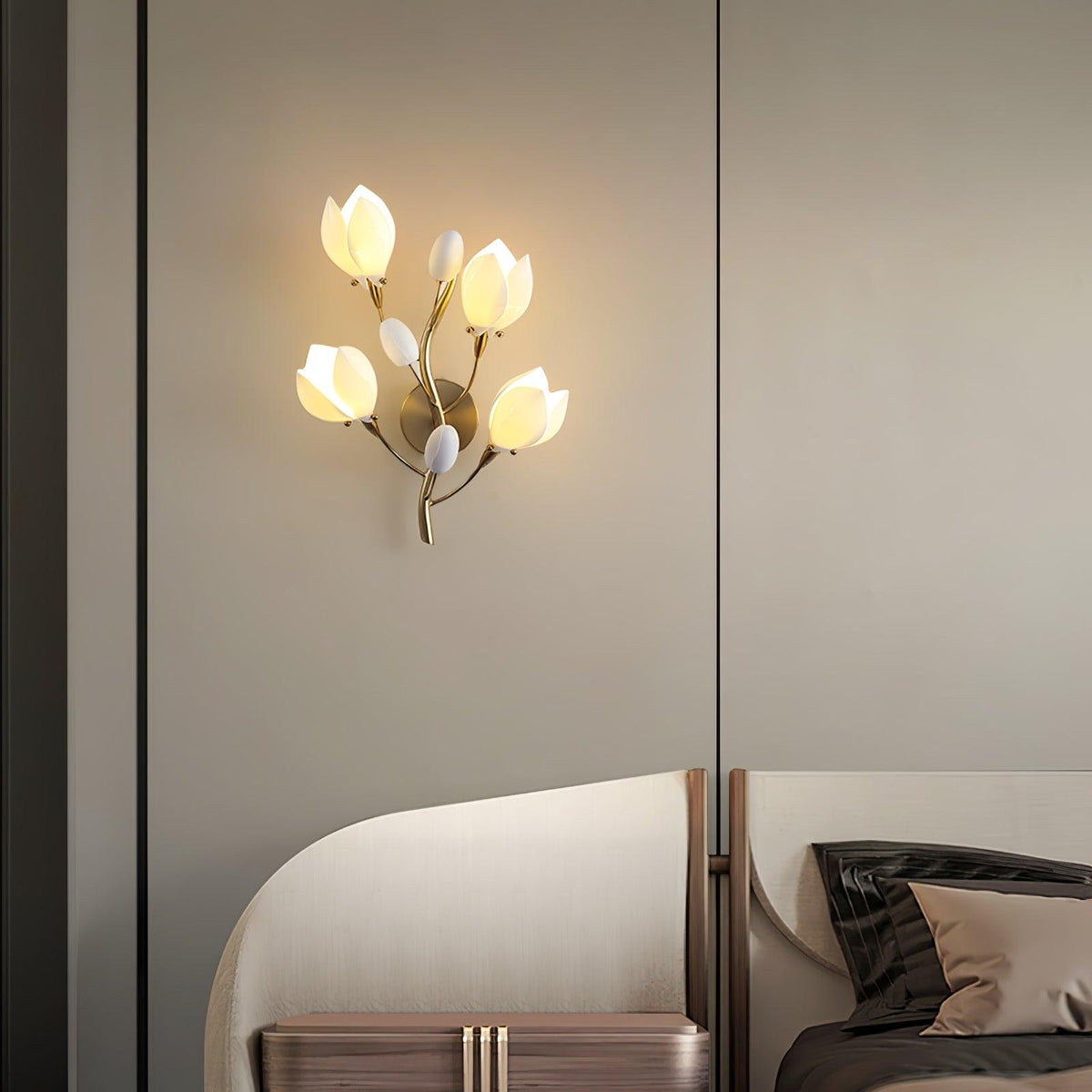 Zasila Applique Murale Céramique Magnolia Élégance - Neutralighting