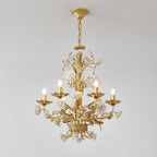 Lustre Orné Cadre Porcelaine Roses Cristal Classique Luxe - Neutralighting
