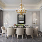 Lustre Orné Cadre Porcelaine Roses Cristal Classique Luxe - Neutralighting