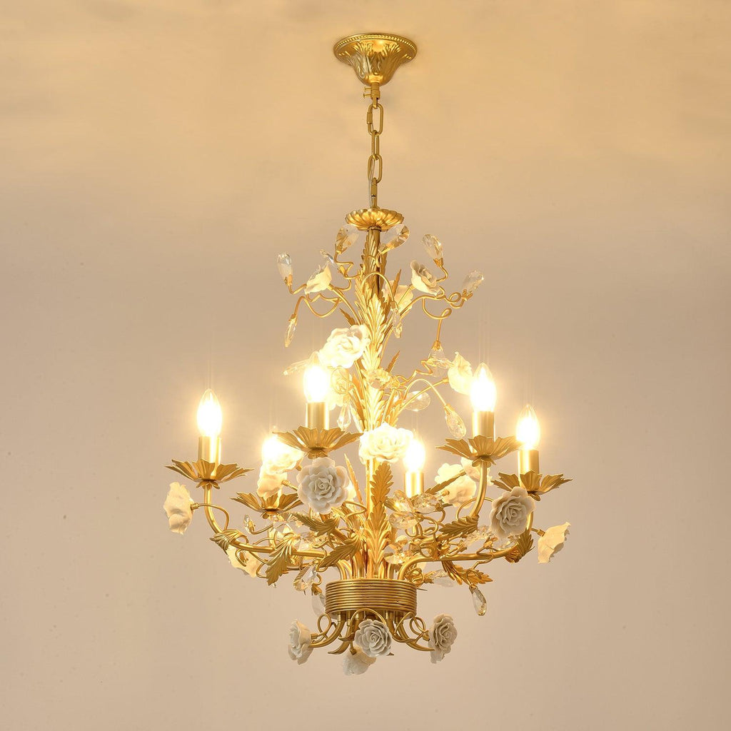 Lustra Chandelier Cristal Rose Blanc - Neutralighting