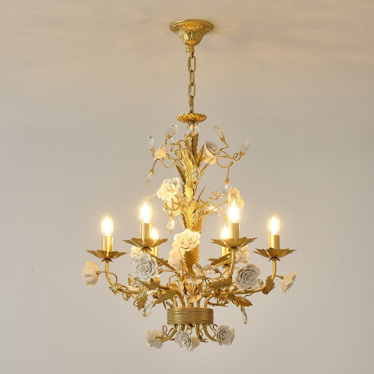 Lustra Chandelier Cristal Rose Blanc - Neutralighting