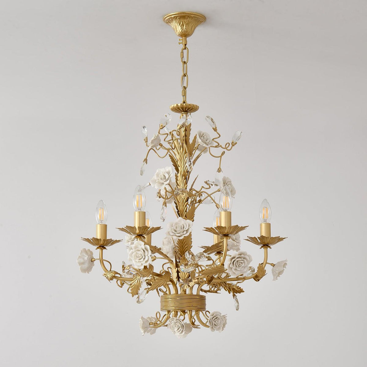 Lustra Chandelier Cristal Rose Blanc - Neutralighting