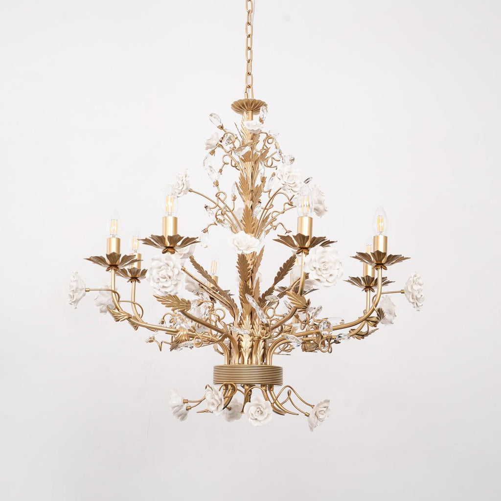 Lustra Chandelier Cristal Rose Blanc - Neutralighting