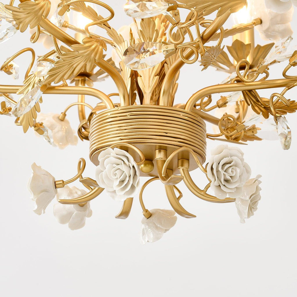 Lustra Chandelier Cristal Rose Blanc - Neutralighting