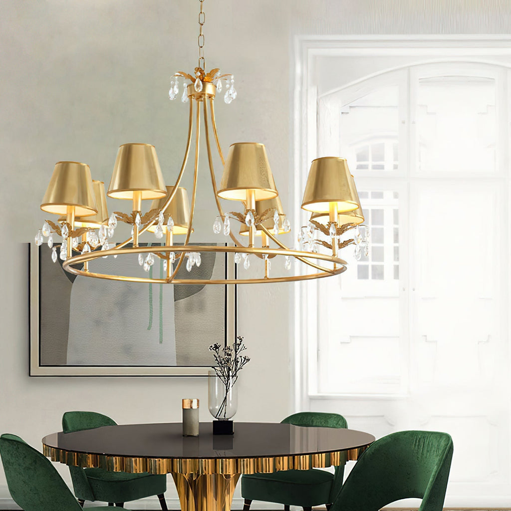 Ivsilan Lustre Cristal Laiton Industriel Vintage - Neutralighting