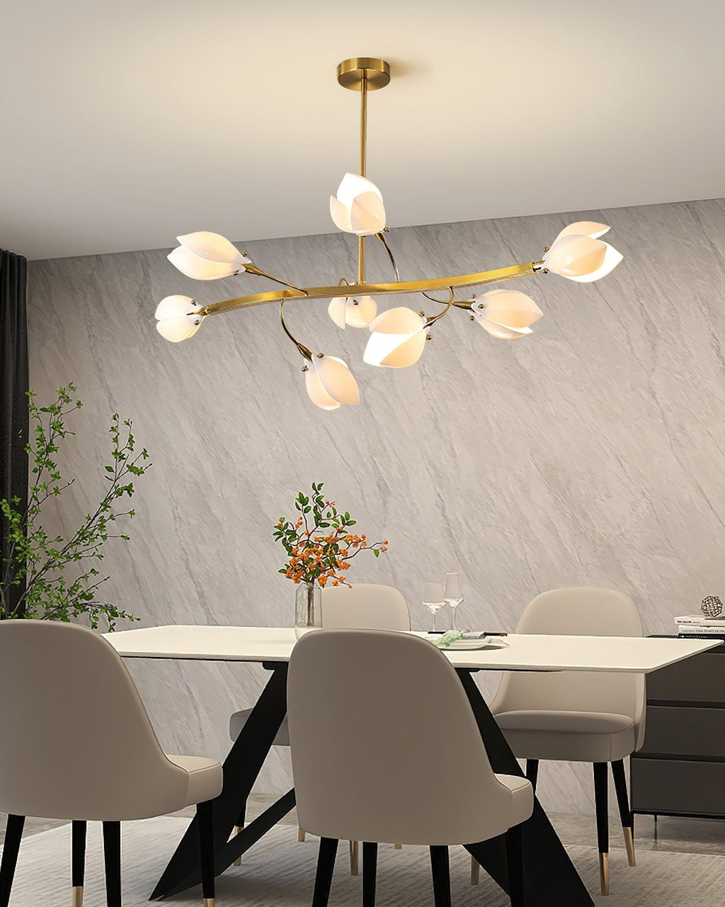 Willow Lustre Branches de Pétales Courbés en Fleur - Neutralighting