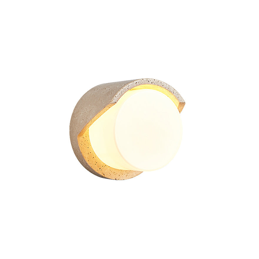 Eurvenara Applique Murale Travertin Verre Minimaliste Moderne - Neutralighting