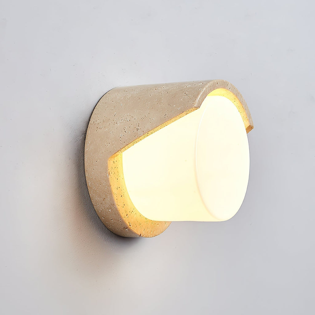 Eurvenara Applique Murale Travertin Verre Minimaliste Moderne - Neutralighting