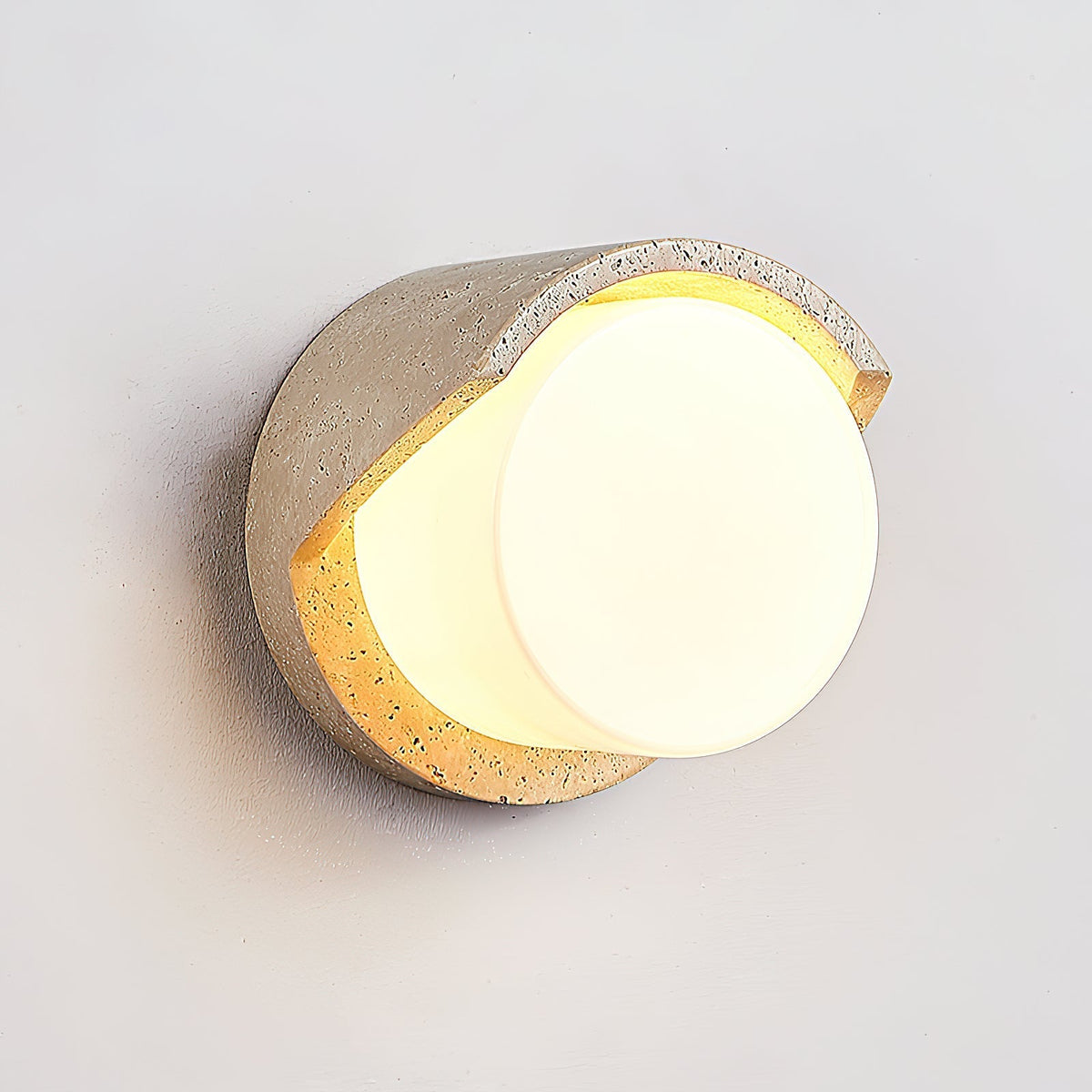 Eurvenara Applique Murale Travertin Verre Minimaliste Moderne - Neutralighting