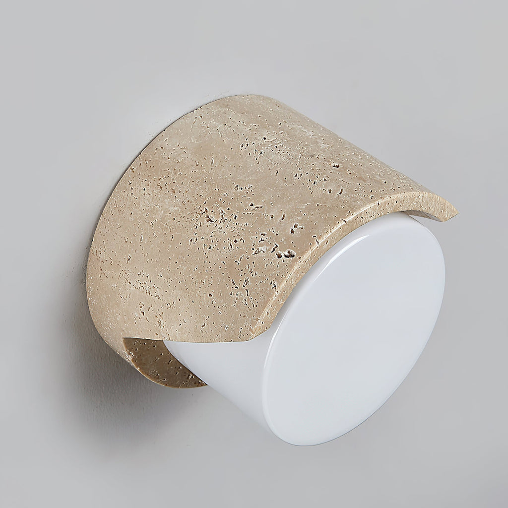 Eurvenara Applique Murale Travertin Verre Minimaliste Moderne - Neutralighting