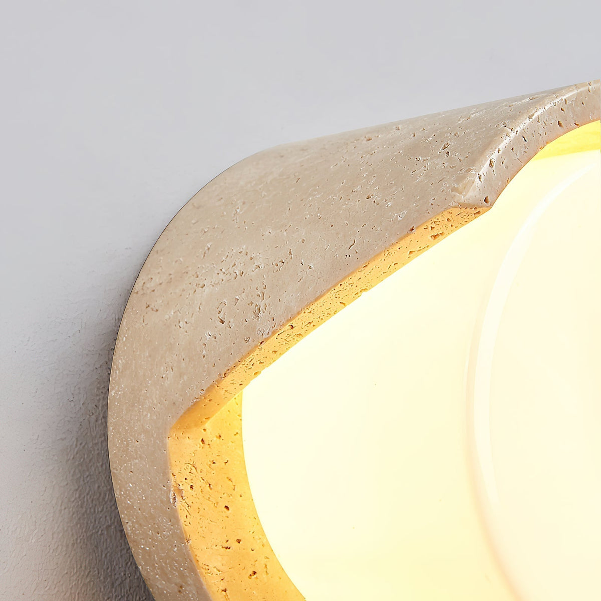 Eurvenara Applique Murale Travertin Verre Minimaliste Moderne - Neutralighting