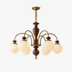 Solara Chandelier Classique en Bois et Laiton - Neutralighting