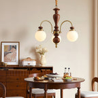 Solara Chandelier Classique en Bois et Laiton - Neutralighting