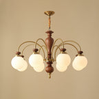Solara Chandelier Classique en Bois et Laiton - Neutralighting