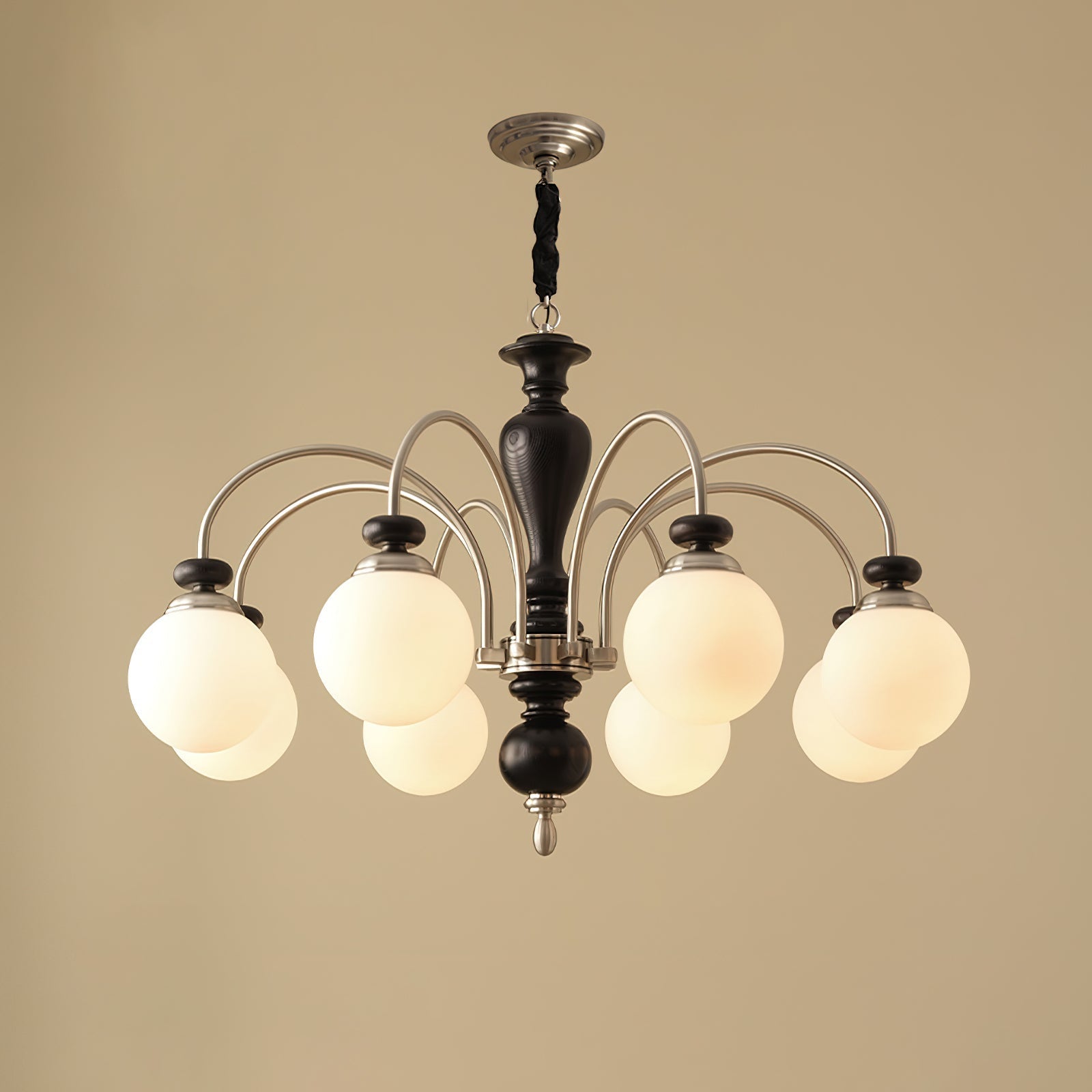 Solara Chandelier Classique en Bois et Laiton - Neutralighting