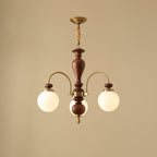 Solara Chandelier Classique en Bois et Laiton - Neutralighting