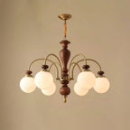 Solara Chandelier Classique en Bois et Laiton - Neutralighting