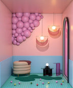 Solara Lampe suspendue en tissu à franges style globe rétro bohème - Neutralighting