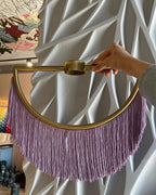 Solara Lampe suspendue en tissu à franges style globe rétro bohème - Neutralighting